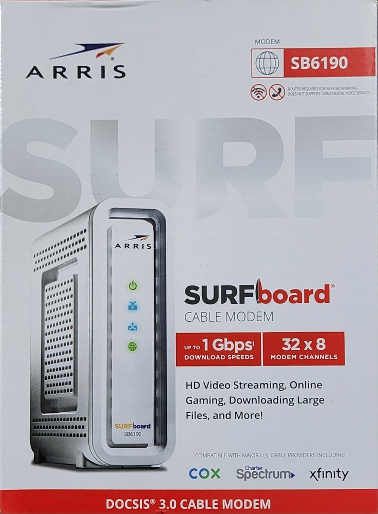 ARRIS SURFboard DOCSIS 3.0 Cable Modem - SB6190