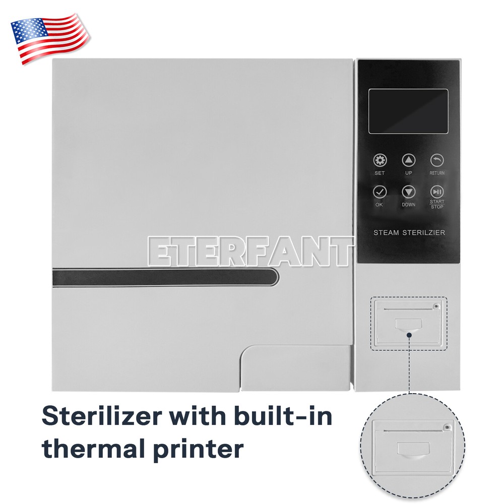 18L Class B Dental Autoclave Vacuum Steam Sterilizer Sterilization+Printer