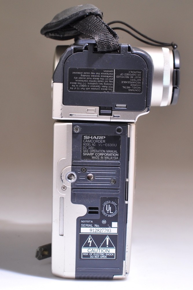 Sharp Viewcam 8ml -VL-E630 Viewcam UNTESTED-FOR PARTS OR REPAIR