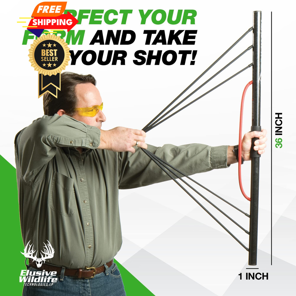 Bow Trainer Resistance - Adjustable Archery Training Tool OSFA, Black