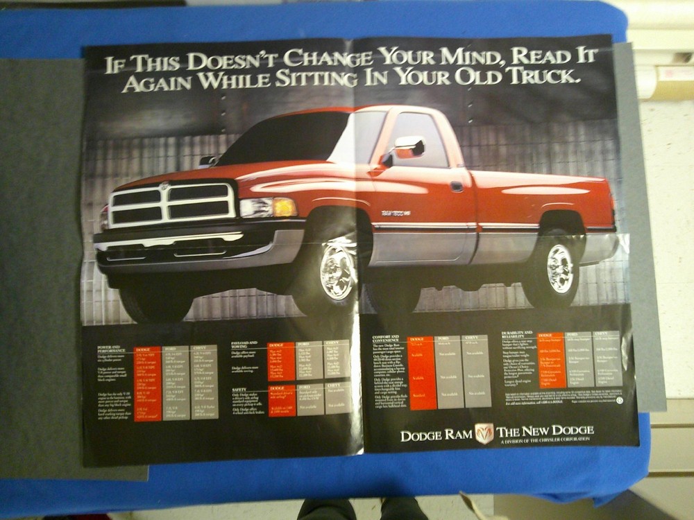 1994 Dodge Ram Sales Folder Poster