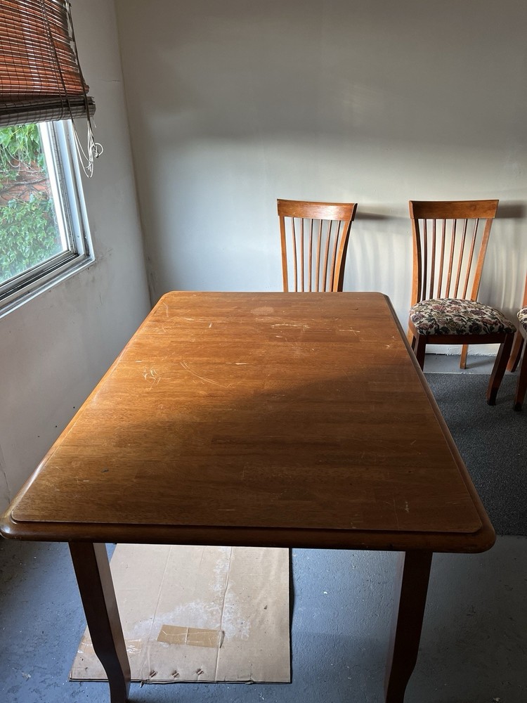 Large Wooden Dinner Table Set for 4 Kitchen Dining Set