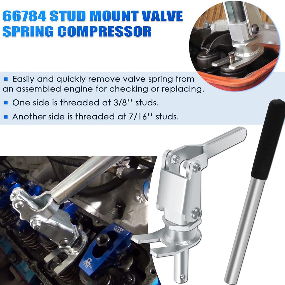 66784 Stud Mount Valve Spring Compressor Tool For all 3/8" & 7/16" Rocker Studs