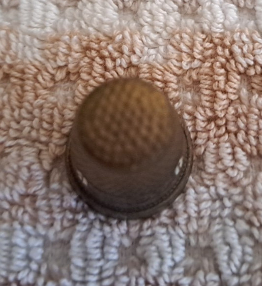 Antique TOLEDO Brass Sewing Thimble Spain
