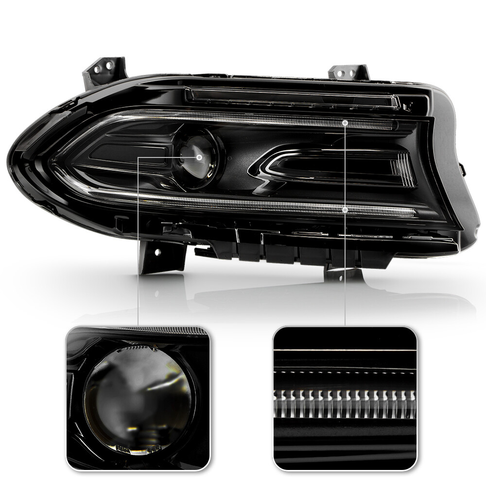 Facelift For 2022-2023 Dodge Charger Halogen LED Switchback Headlight Passenger