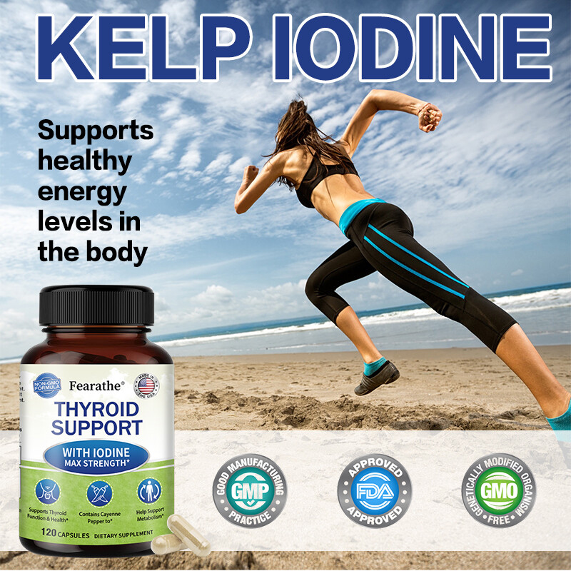 Thyroid Support with Iodine Supplement - Supports Thyroid Function - New Arrival