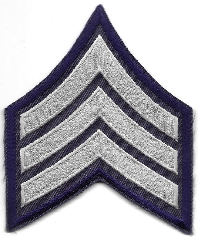 1 set (2 total) Sergeant stripes- navy & gray - brand new