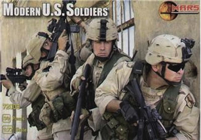 Mars Figures 72003 U.S. Soldiers Modern 1:72 scale plastic model kit