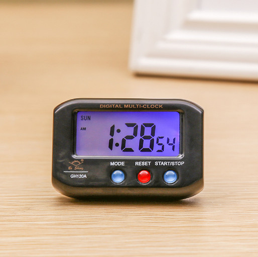 2.7" Small LCD Digital Time & Date Alarm Clock Stop Snooze Night Light Kitchen