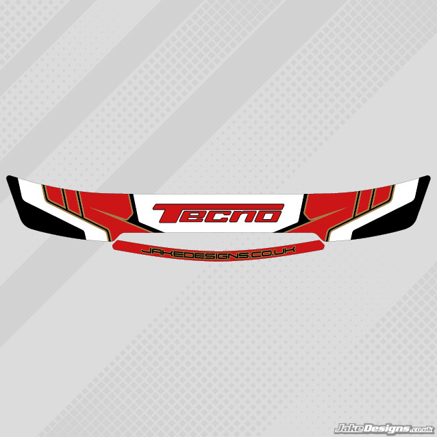TECNO HELMET VISOR STICKER/STRIP - KARTING