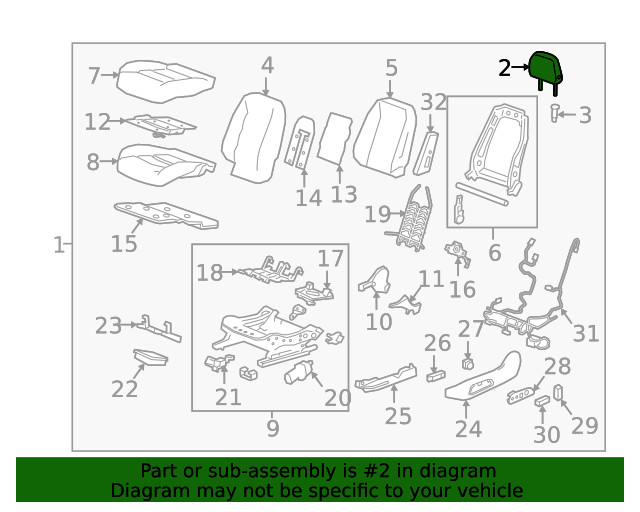 Genuine GM Headrest 84999360