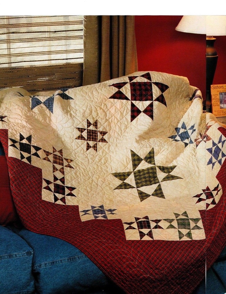 Homespun Galaxy Quilt Pattern Pieced LP