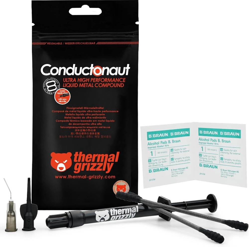 Conductonaut 1 Gram High Performance Liquid Metal Compound Thermal Paste