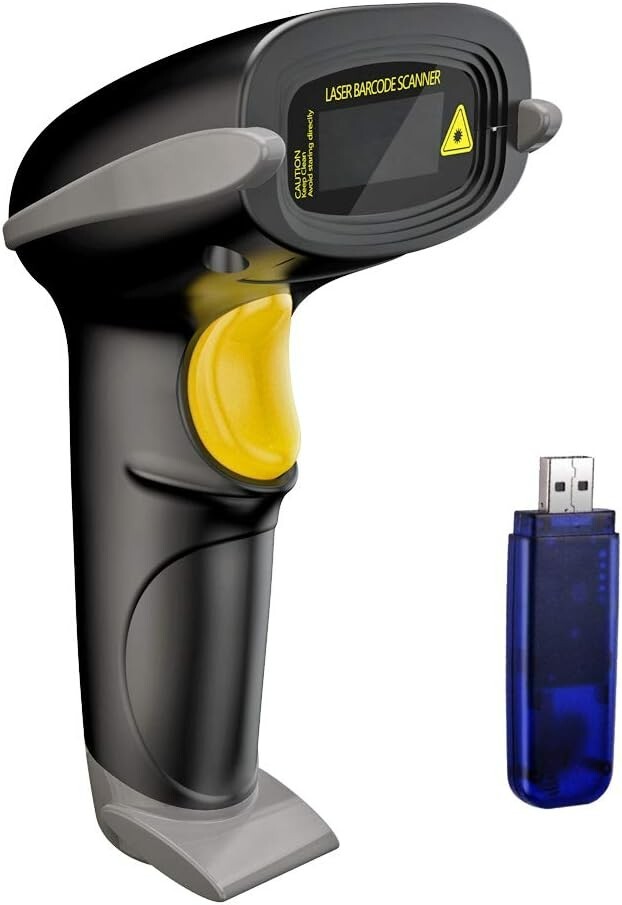 Handheld USB Barcode Scanner Wireless Automatic 1D Bar Code Reader Supermarket