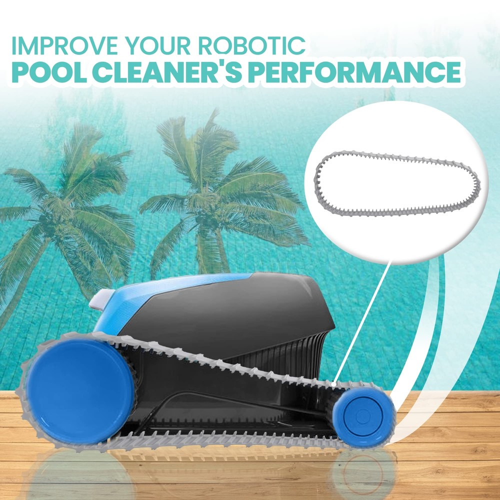 2-Pack Gray Replacement Tracks – Fits Robotic Pool Cleaners for Smooth Glide