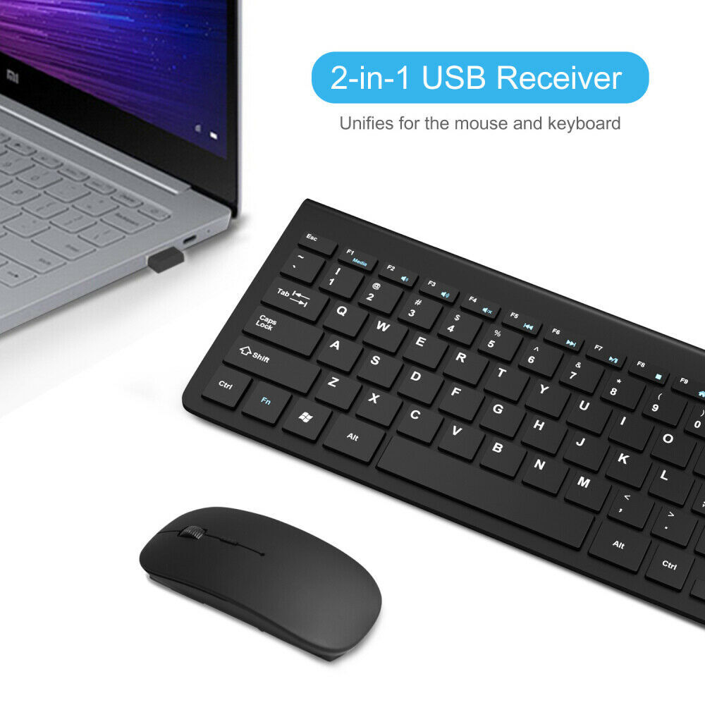 2.4G Wireless Keyboard and Mouse Combo Set Computer Desktop PC Laptop Cordless