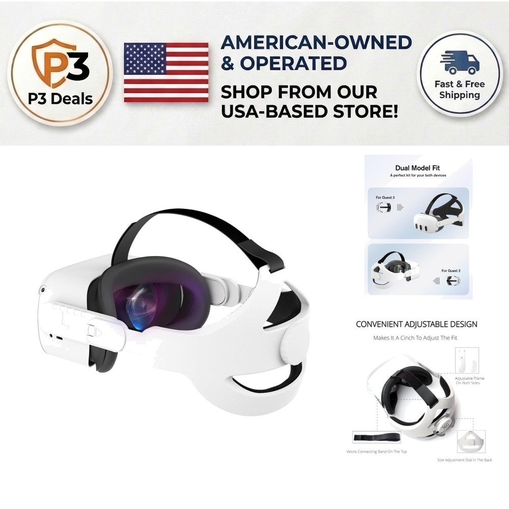 Ergonomic Head Strap for Meta Quest 2 VR - Sweatproof & Durable Design
