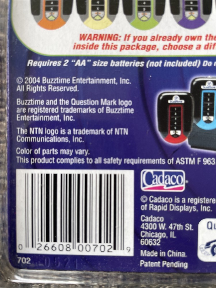 Cadaco Buzztime Home Trivia System Wireless Controller - Orange