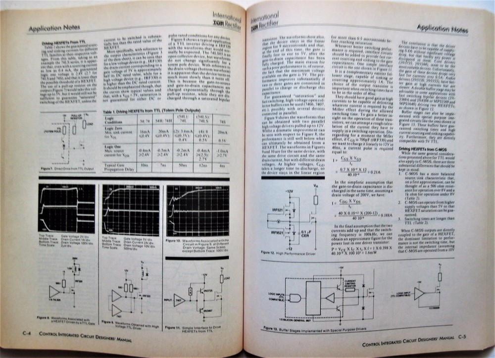 Control Integrated Circuits Designers Manual International Rectifier Electronics