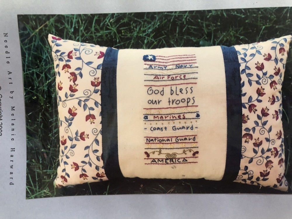 Moonthistle Hand Stitchery Embroidery Pattern, Our Troops, New