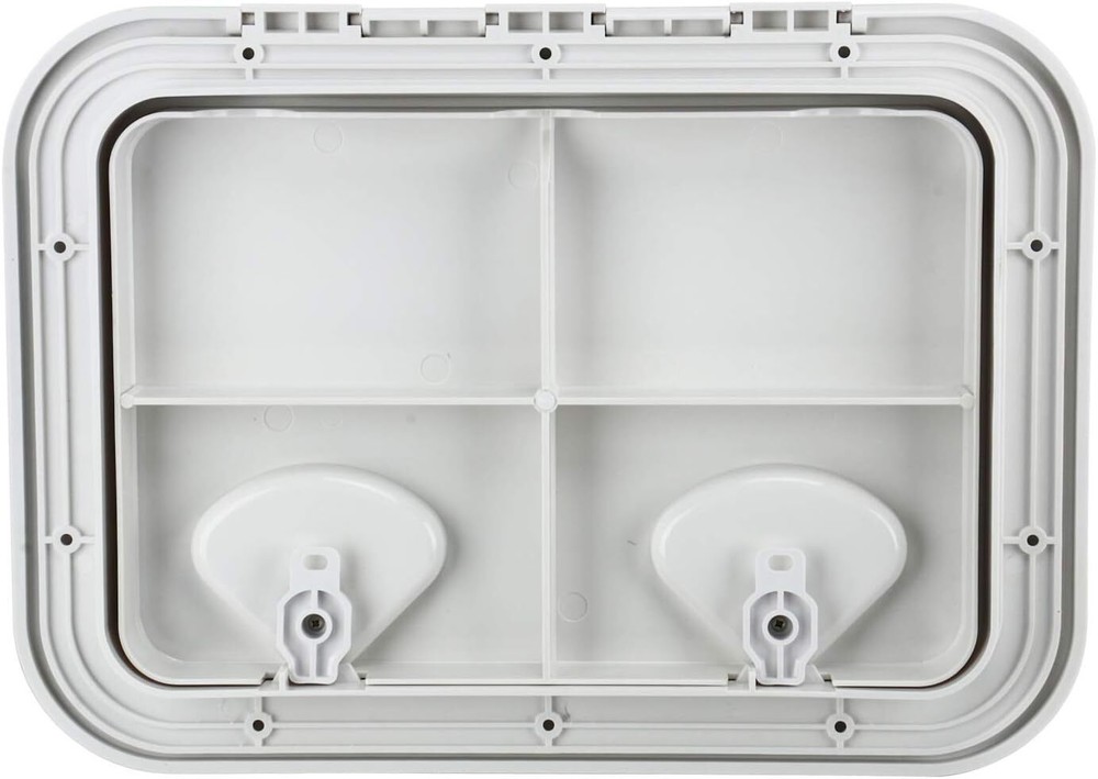 White Marine Deck Access Hatch 17.3“×12.4" Boat Hatch & Lid Rectangle Deck Hatch