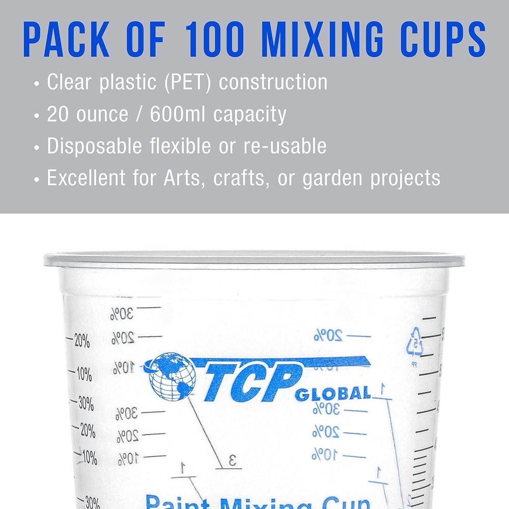 Durable Disposable Mixing Cups & Mini Sticks, Perfect for Kitchen & Crafts