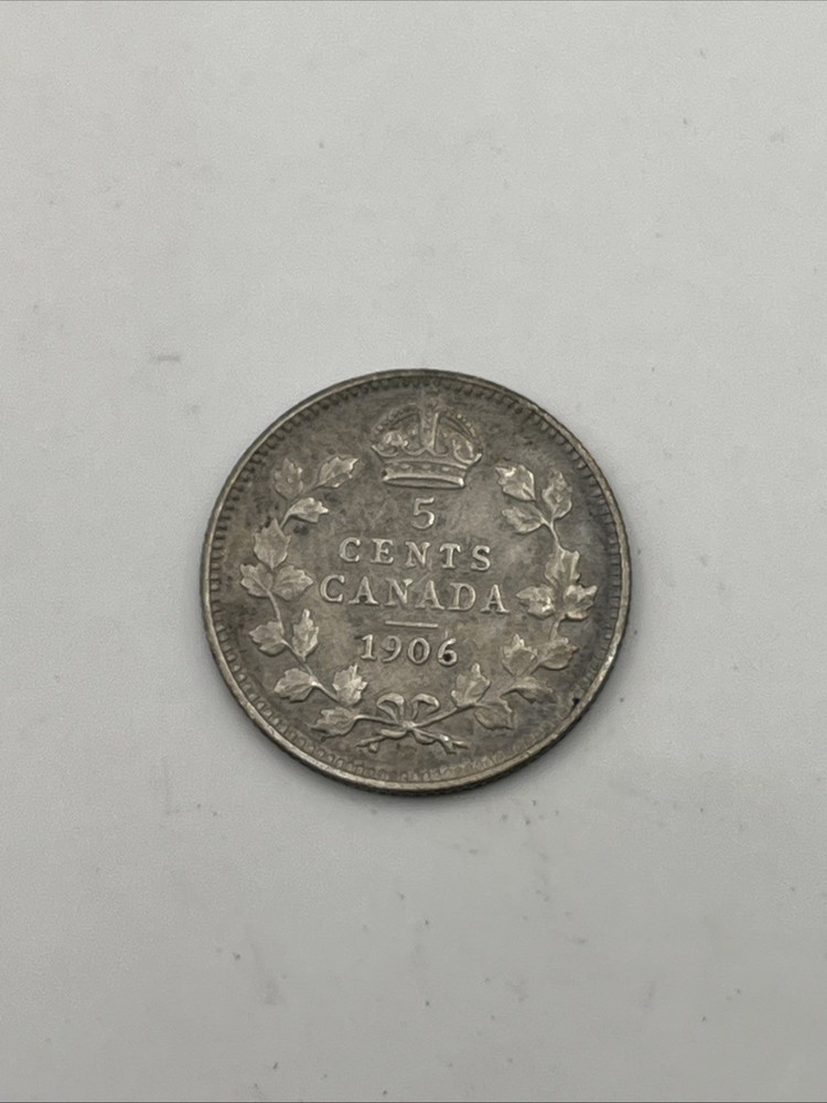 1906 Canada 5 Cents Silver