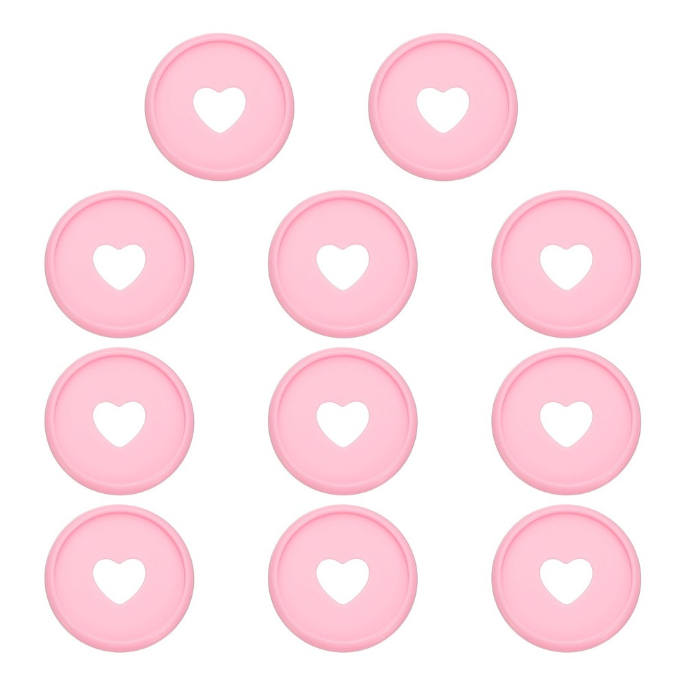 28mm Plastic Book Binding Discs, 11 Pack Expansion Discs Heart, Pink