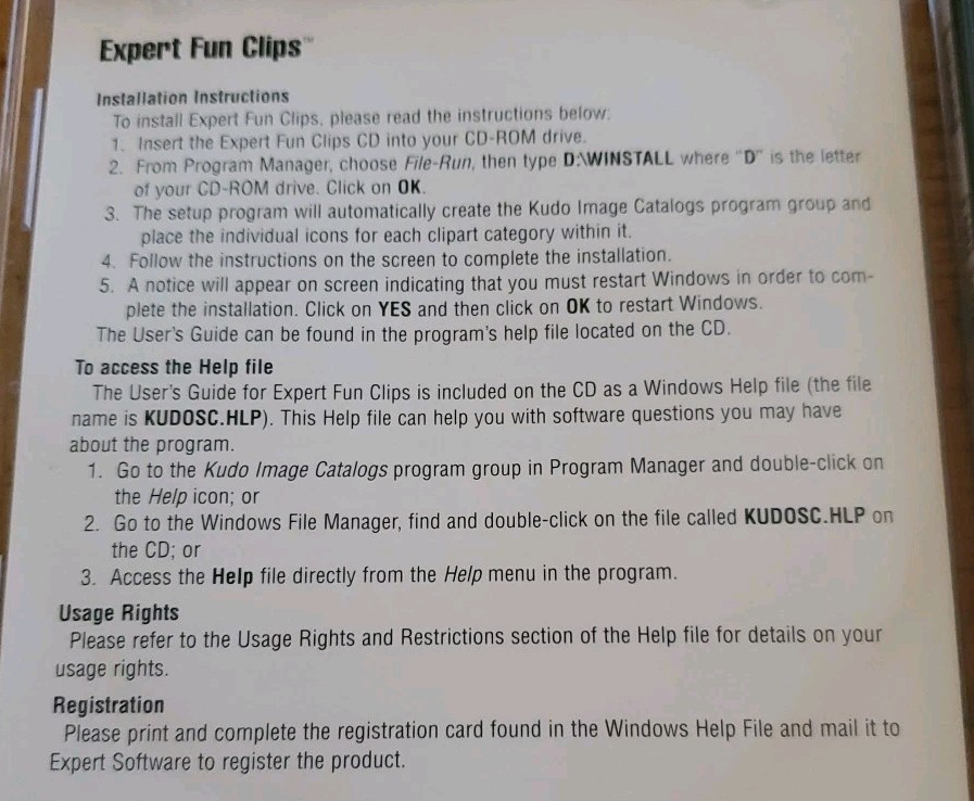 Fun Clips CD-ROM from Expert Software