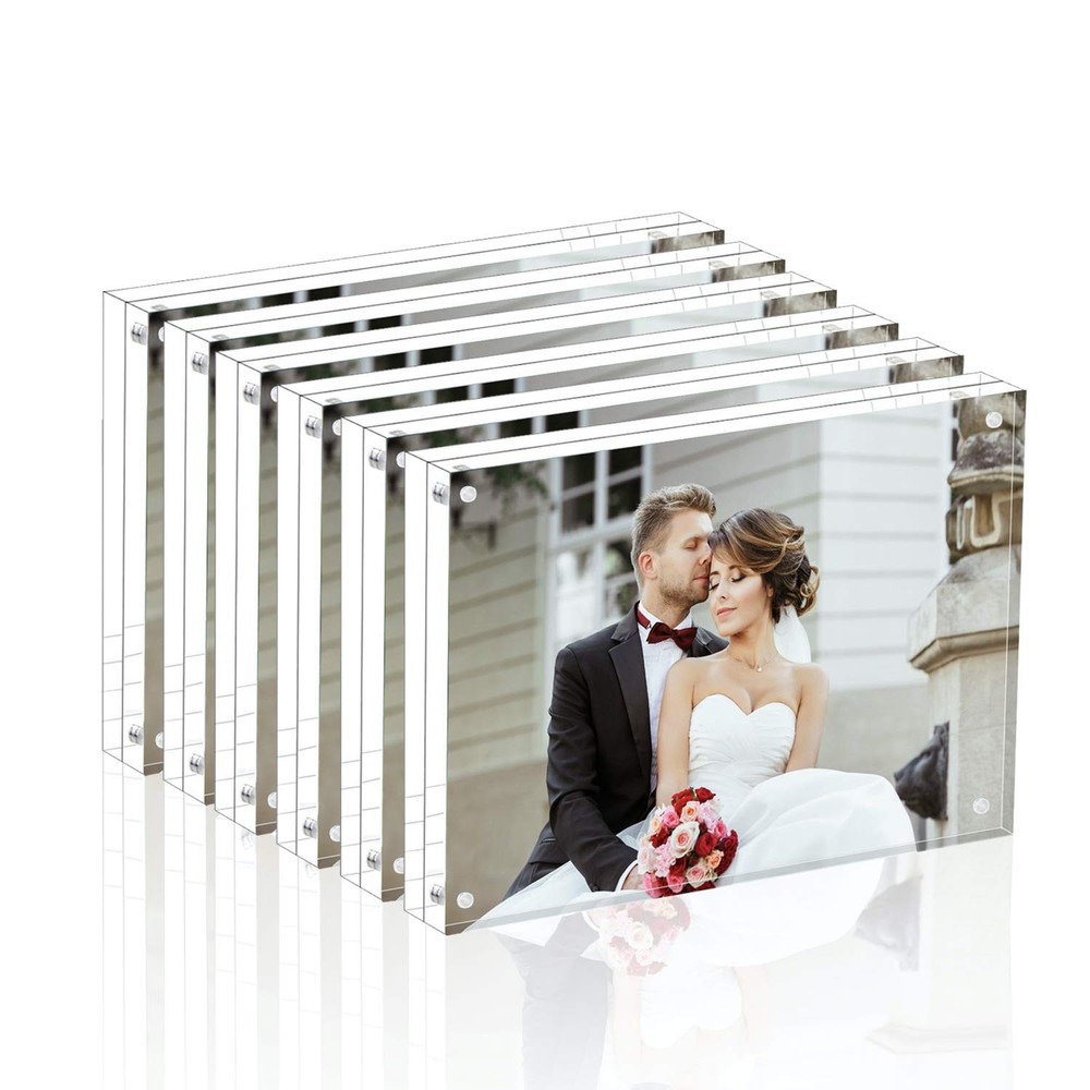 Magicool Premium Acrylic Photo Frame--- Magnet Frame 4x6 6 pack, Clear