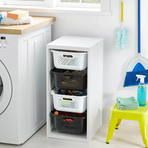 🔥🔥Short Sliding Bin Cube White - Brightroom (Box only, No basket)