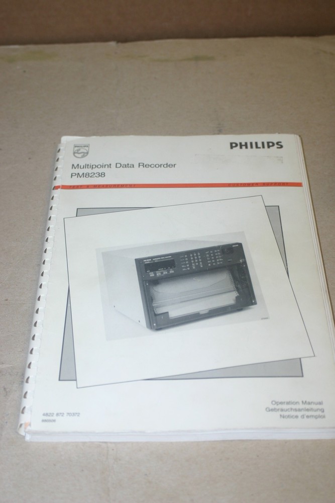 Philips PM8238 Multipoint Data Recorder Operation Manual