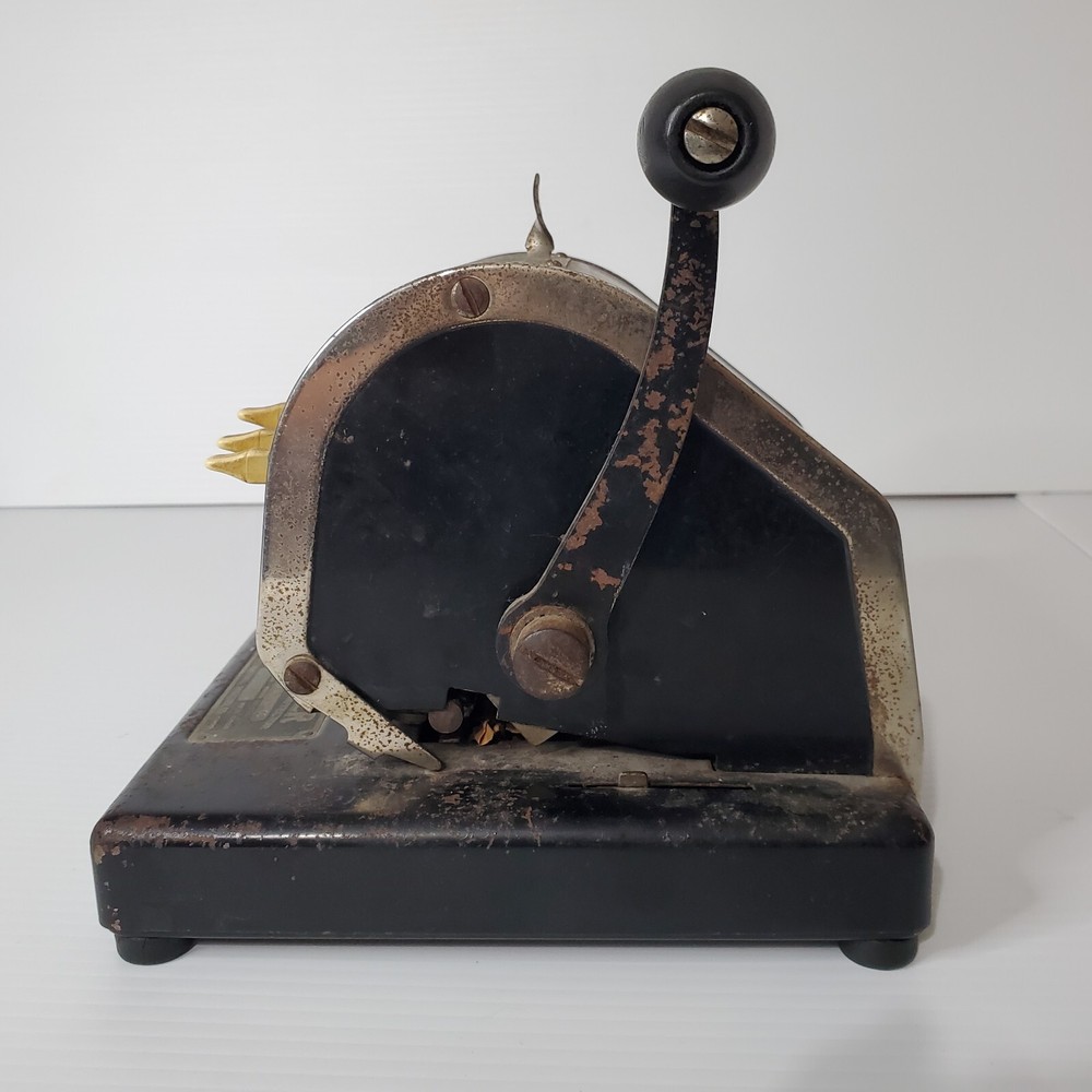 Paymaster Model Y Check Writer And Protector 7 Column Black Vintage American