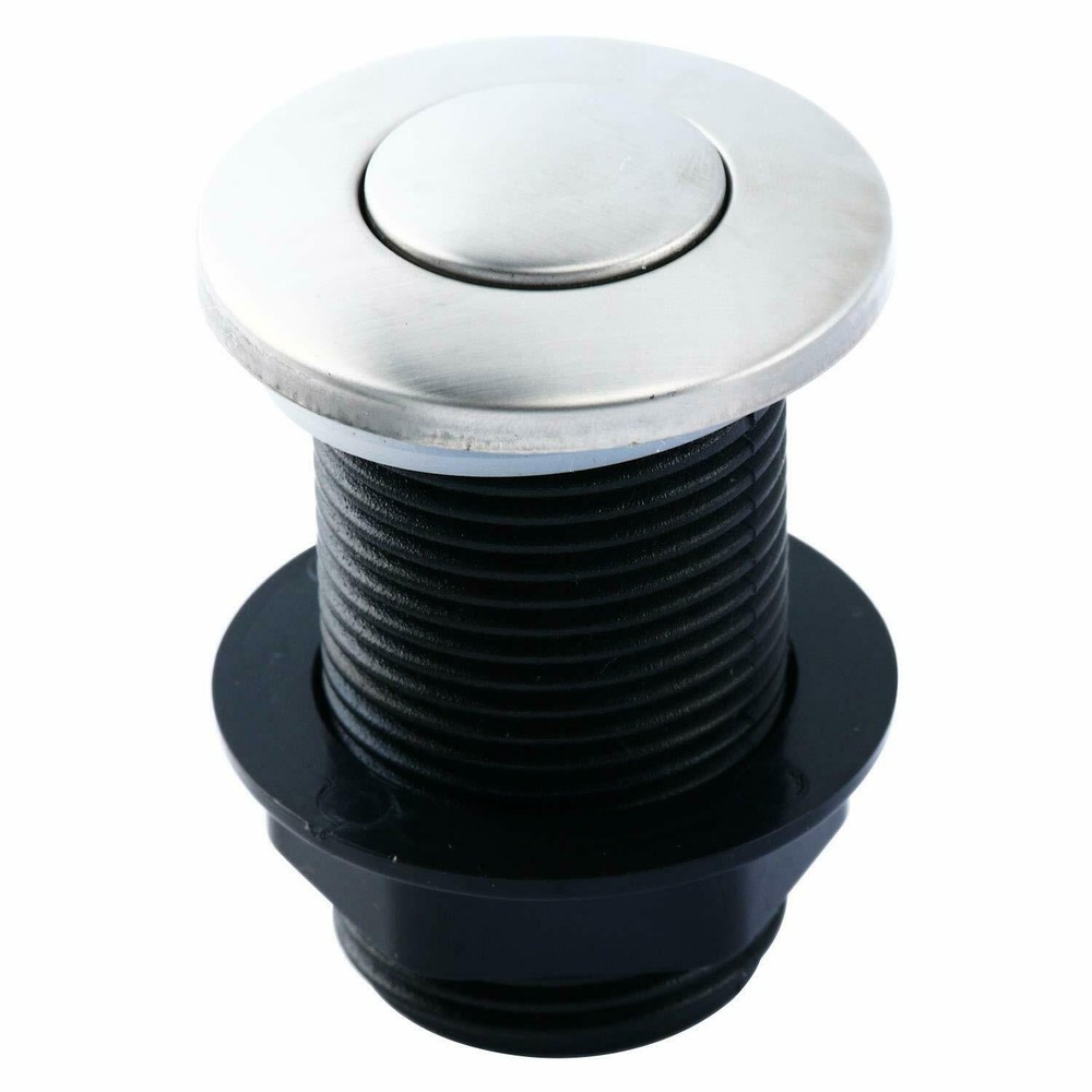 Kitchen Garbage Disposal Sink Top Air Switch Kit Brushed Single Outlet US Plug