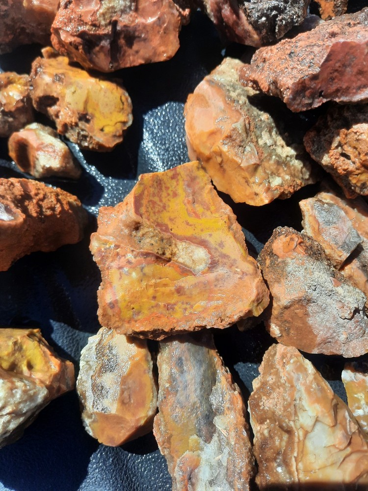 Red/Yellow Jasper Agate Chert Nodule Botryoidal Rough Lot!