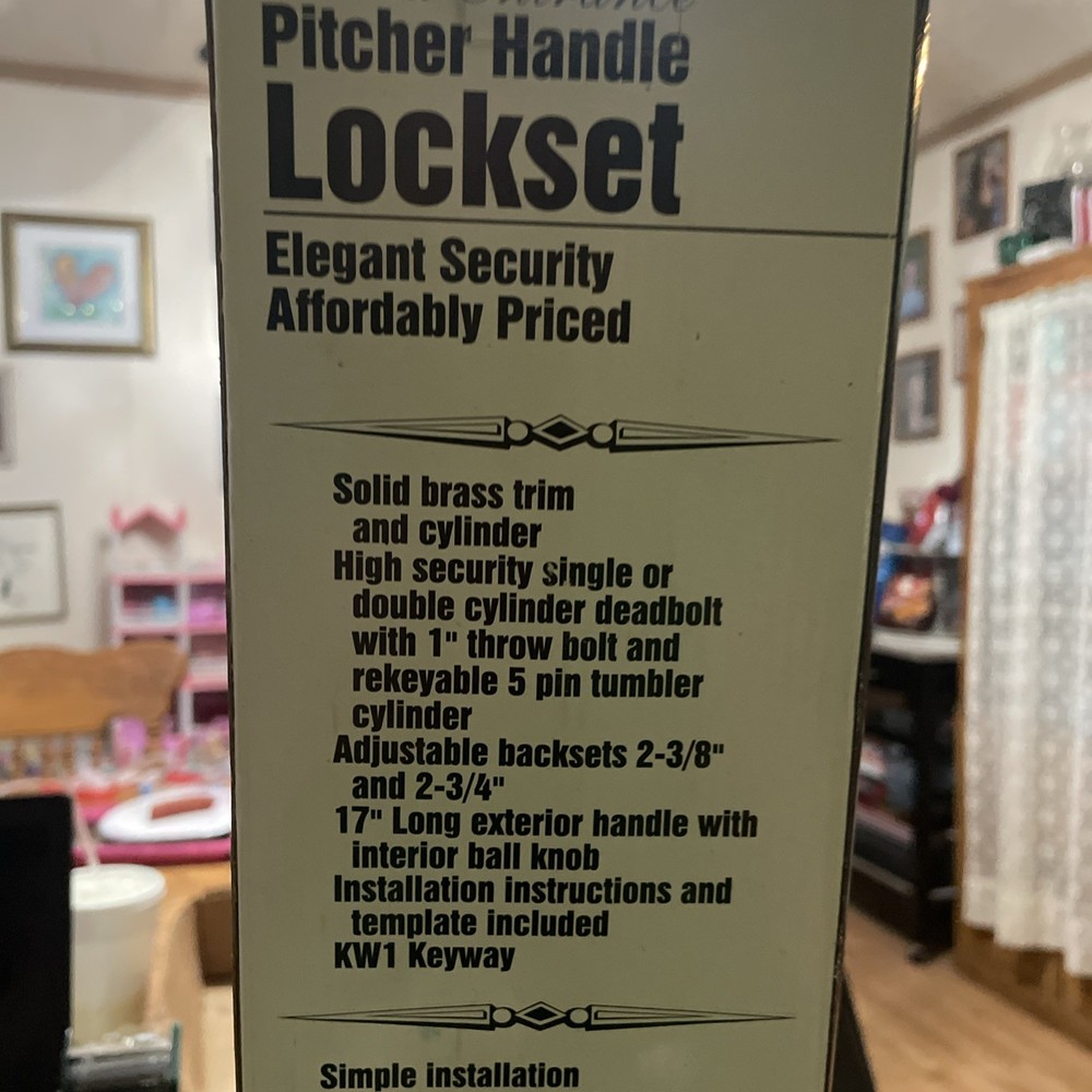 Grand Entrance Pitcher Handle Lockset Solid Brass