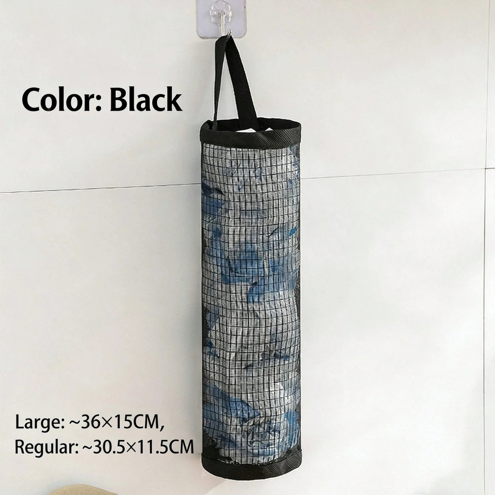 1pc Wall-Mounted Plastic Bag Dispenser Rack Organizer Kitchen Accessories