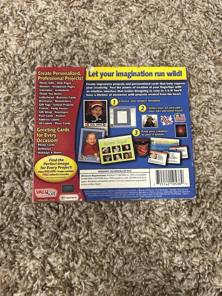 ValuSoft Print Workshop 2006 Limited Edition DTP Software DVD Windows