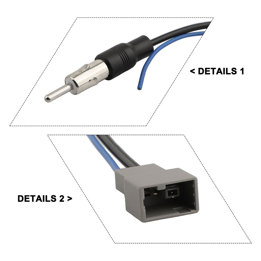 AM FM Antenna Cable Adapter for For Mazda Quick Install ABS Material