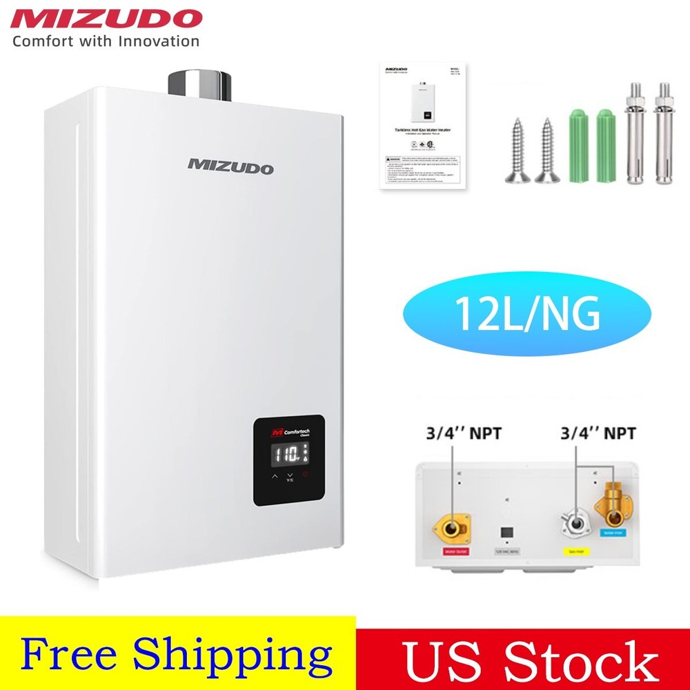12L Tankless Water Heater Natural Propane Gas 3.6 GPM Instant Hot Water -90% NEW