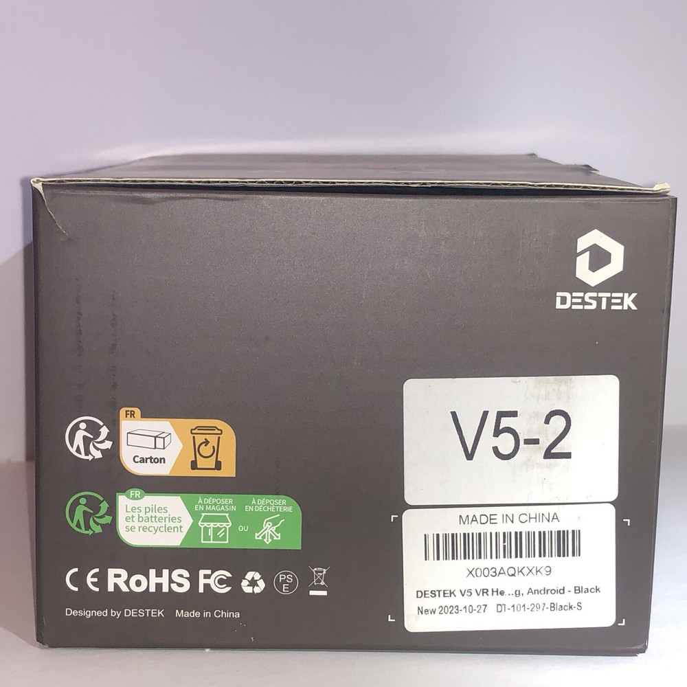 DESTEK V5 VR Headset/iPhone 13/12/11 /Samsung/Android with Controller/Black