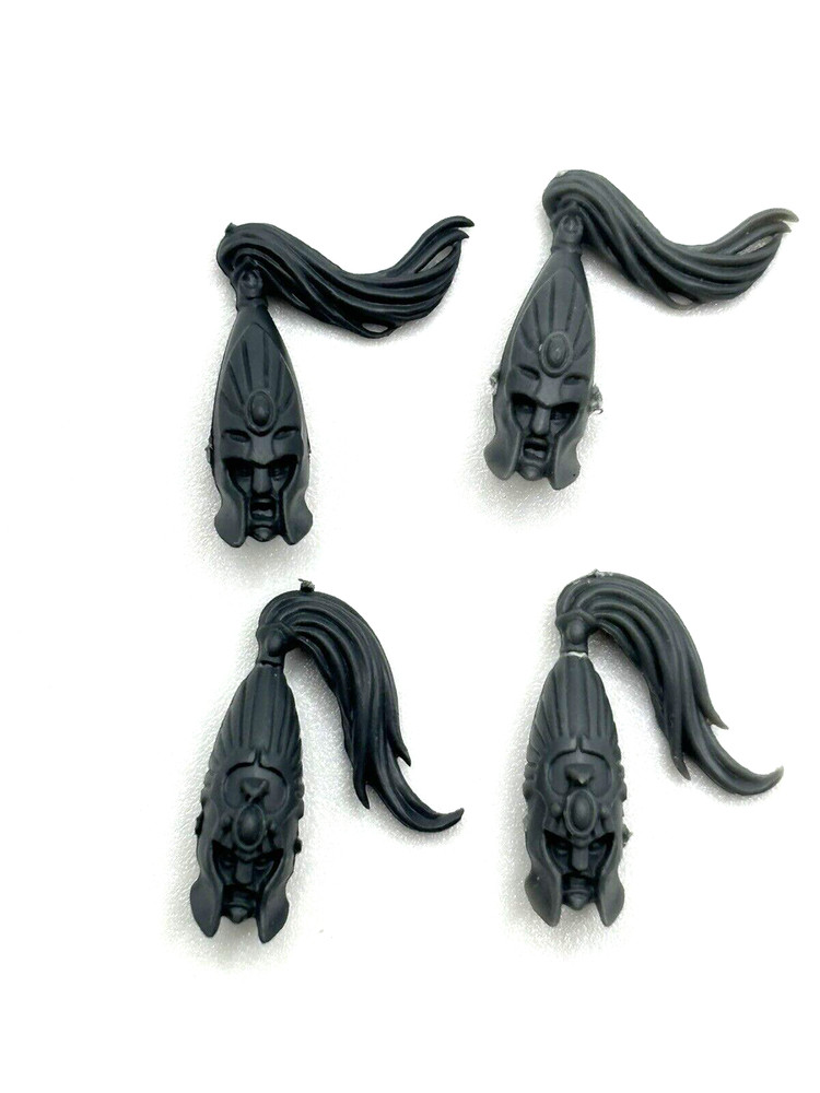 Warhammer High Elf White Lions Head Bits x4