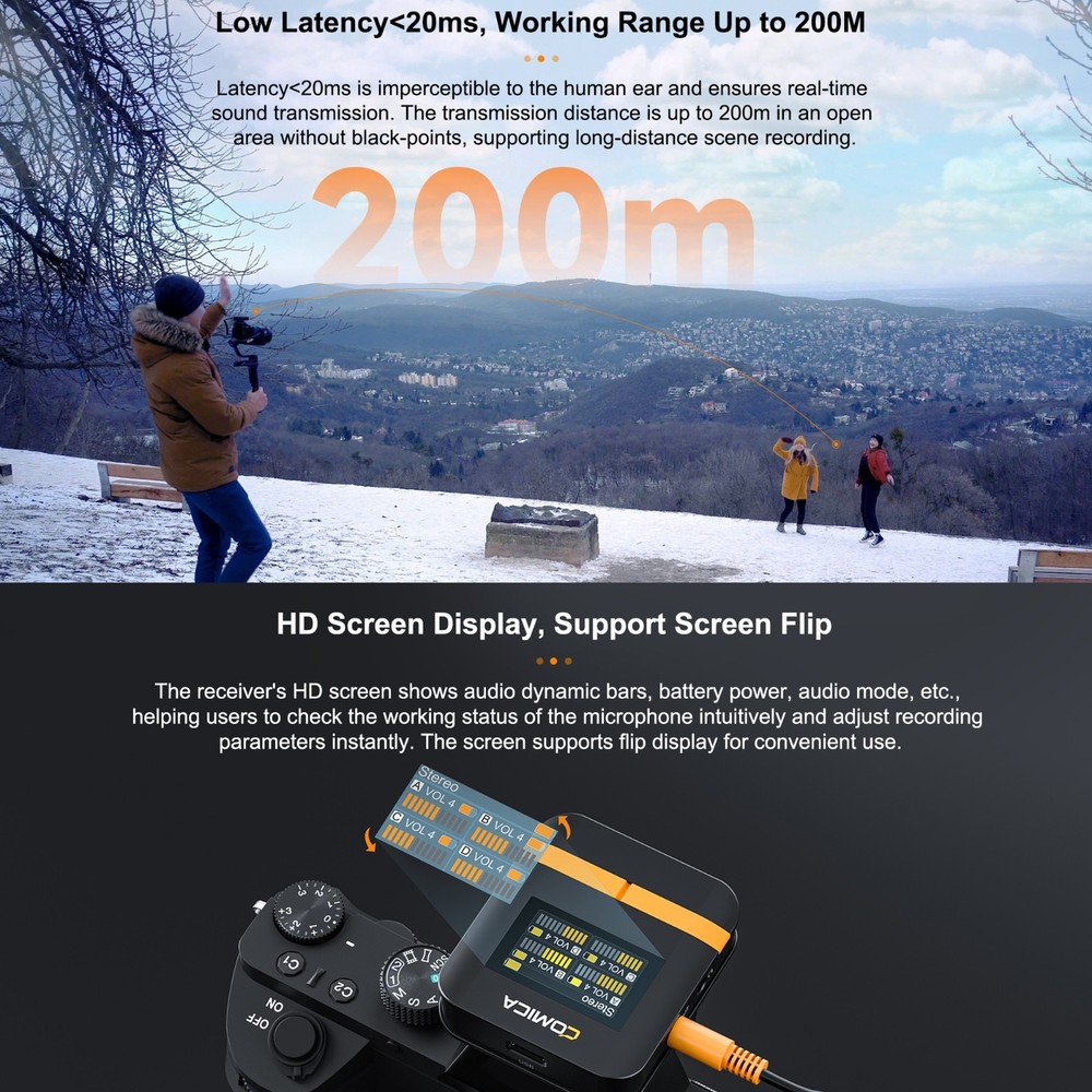 Comica Vimo Q Four-Channel Mini Wireless Lavalier Microphone System