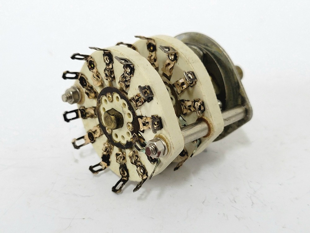 4X - 11 position 2 pole ceramic rotary switch - make before break - shorting