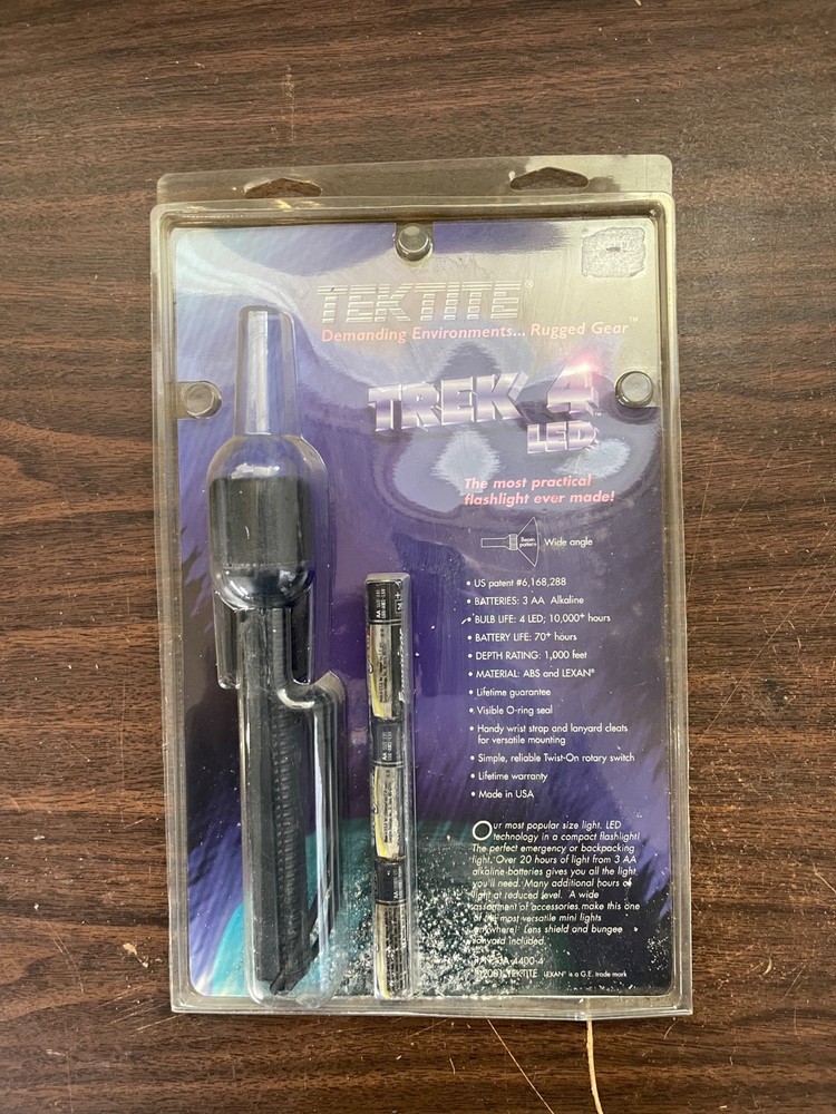 TEKTITE Trek 4 LED Dive Lightstick Black Handle 2001 UNTESTED