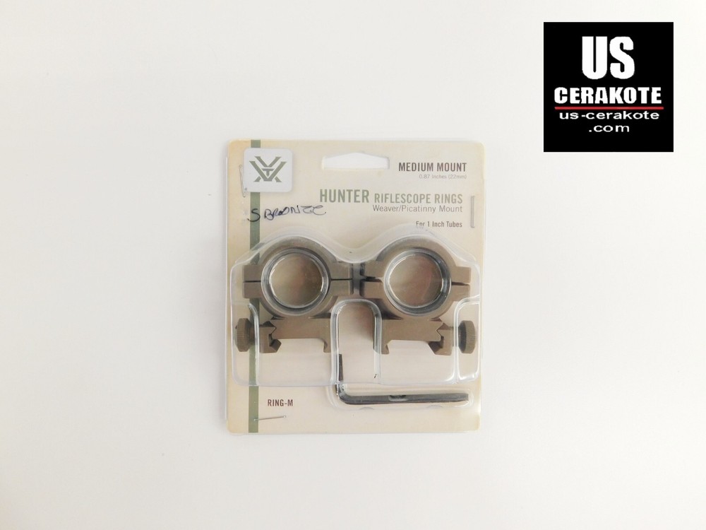 Vortex Hunter Riflescope Rings 1" Medium Weaver Style Smoked Bronze RING-M