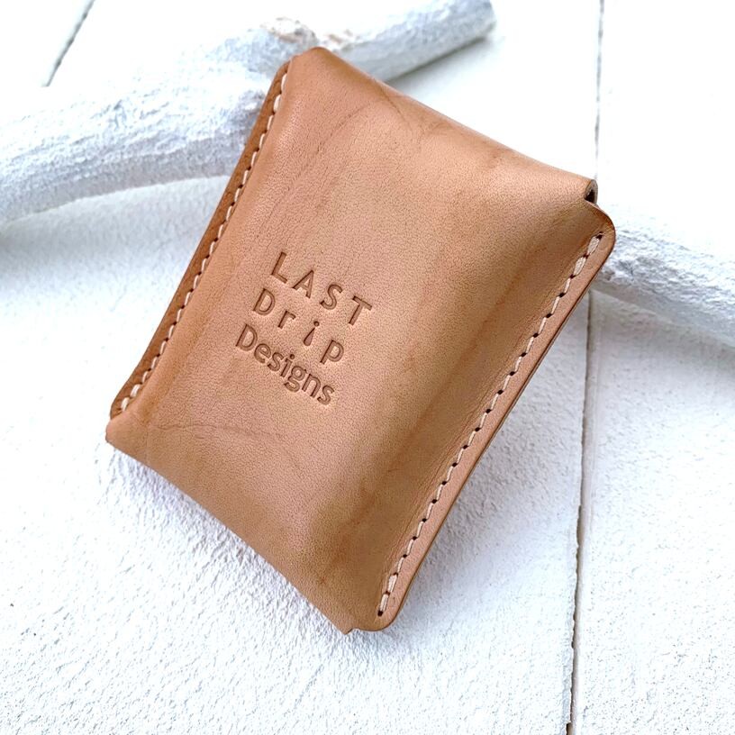 Genuine Cowhide Leather Short Cigarette Case w/ Magnetic Snap