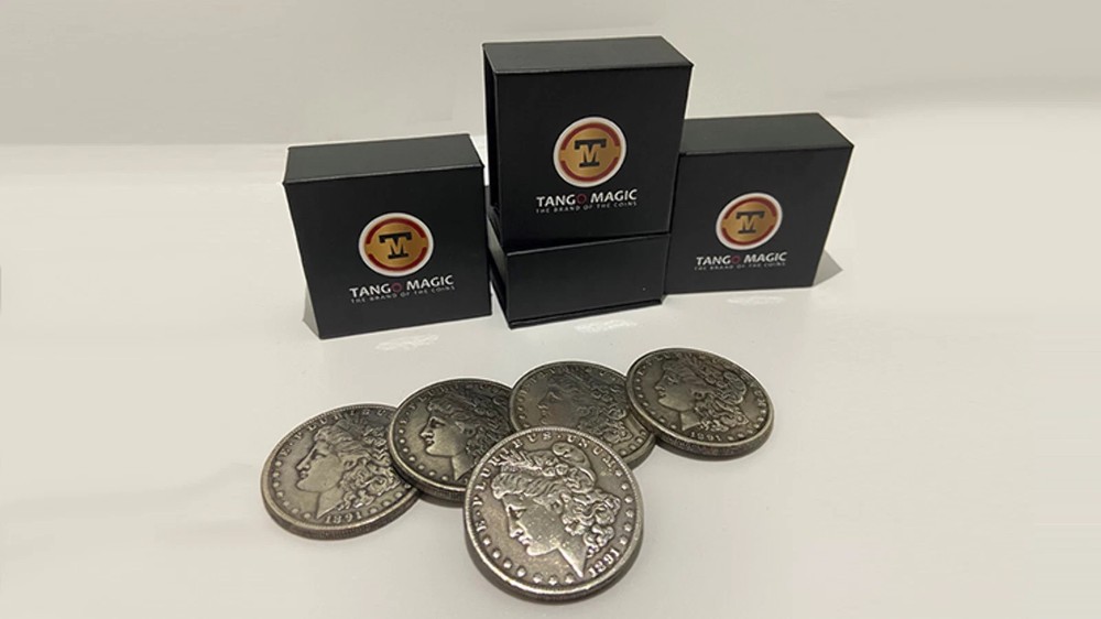 Replica Morgan Expanded Shell plus 4 coins (Gimmicks and Online Instructions)