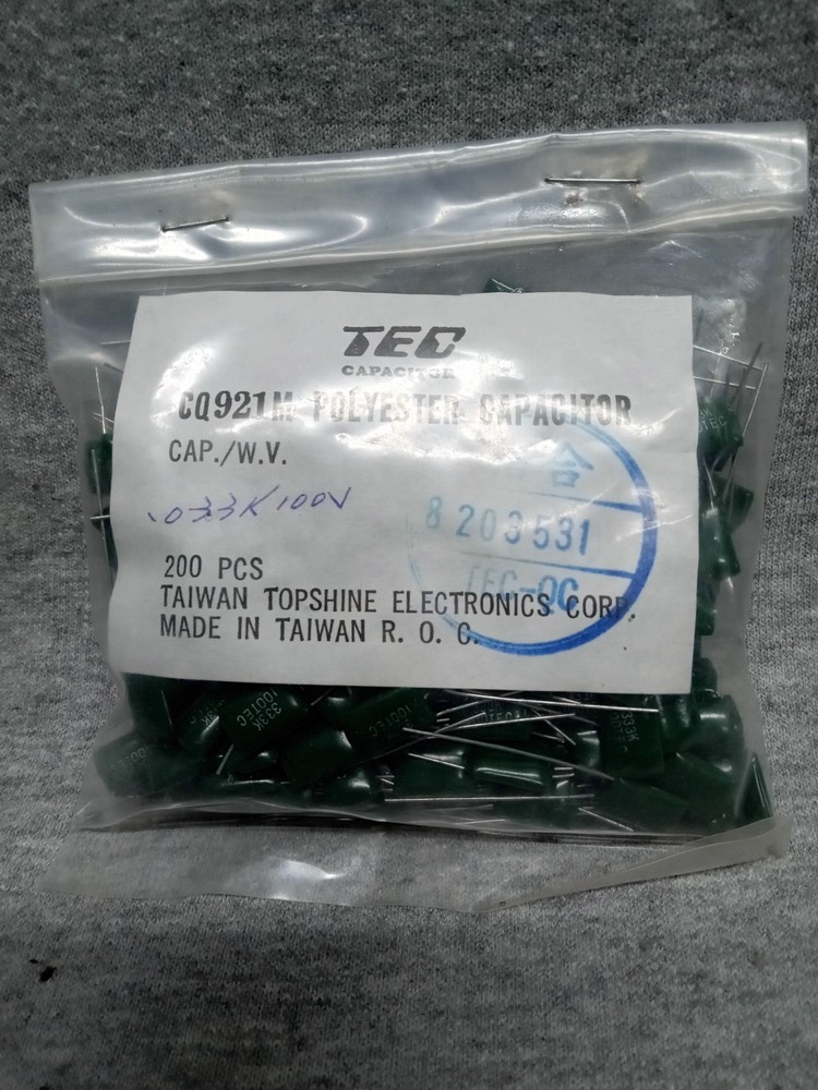 TEC .033uf 100v Polyester Capacitors (100 PCS)