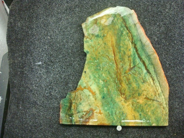 green jasper slab